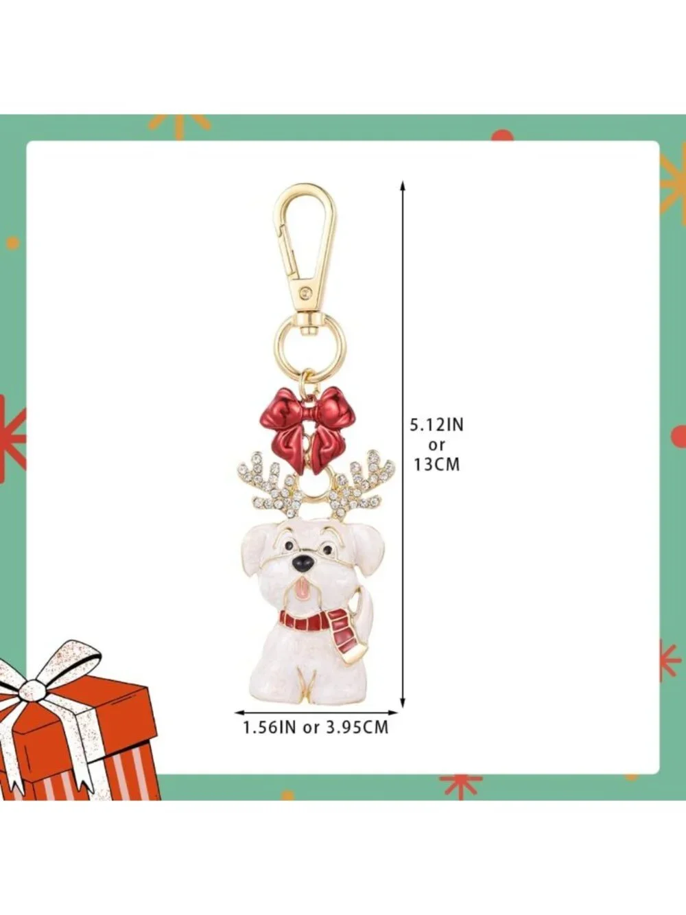 Cute Pink Christmas Tree Bag Charm for Handbags | Pet Accessory | Holiday Decor